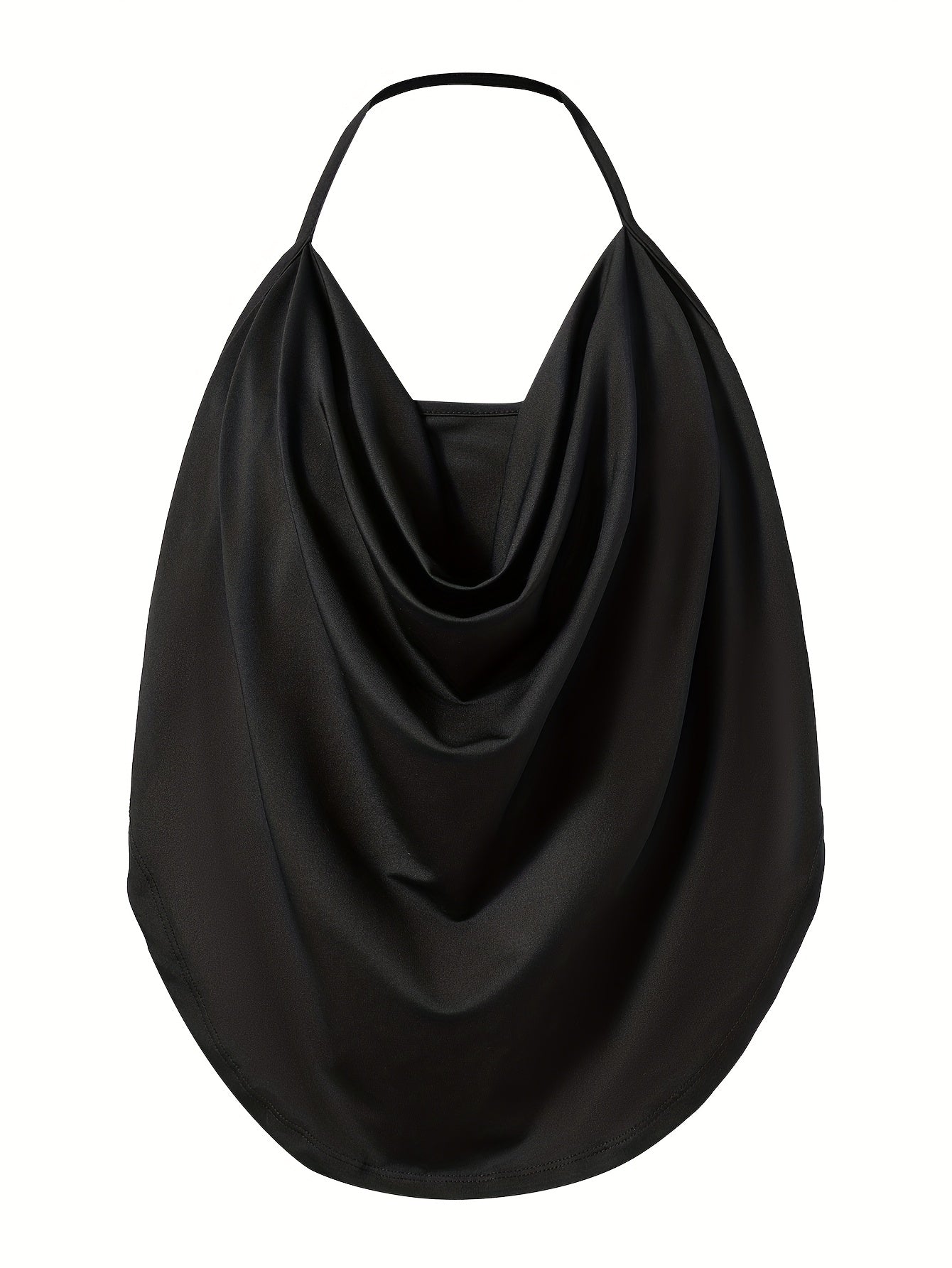 Plus Size Red Halter Neck Tank Top Ruched Bust Sleeveless Stretchy Casual