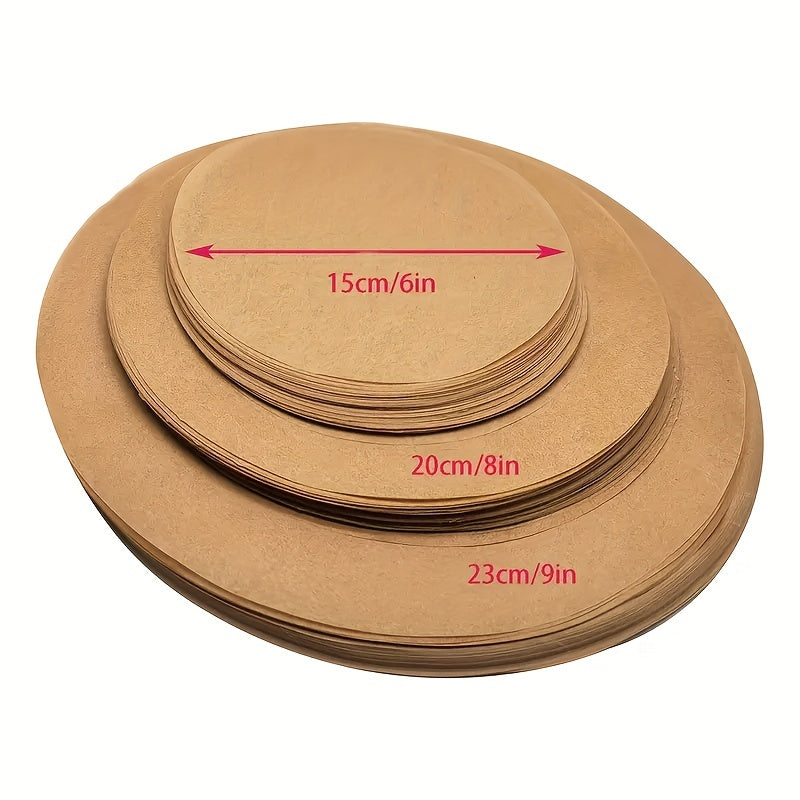 Pre-Cut Double-Sided Silicone Non-Stick Baking Paper 6/8/9 Inch Pack of 50 or 100