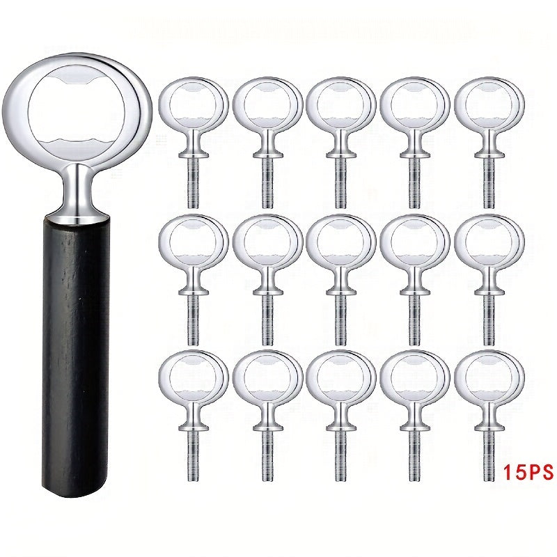 Stainless Steel Bottle Openers Set with Gold Beer Opener DIY Kit