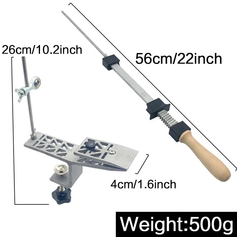 Qo'lda ishlovchi pichoqni sharshtirish uchun to'xtatilgan burchakdagi whetstone va sozlanadigan klamp bilan