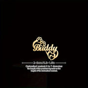 Broche de corazón con garra de acero inoxidable personalizable con nombre y símbolo para uso diario y regalos