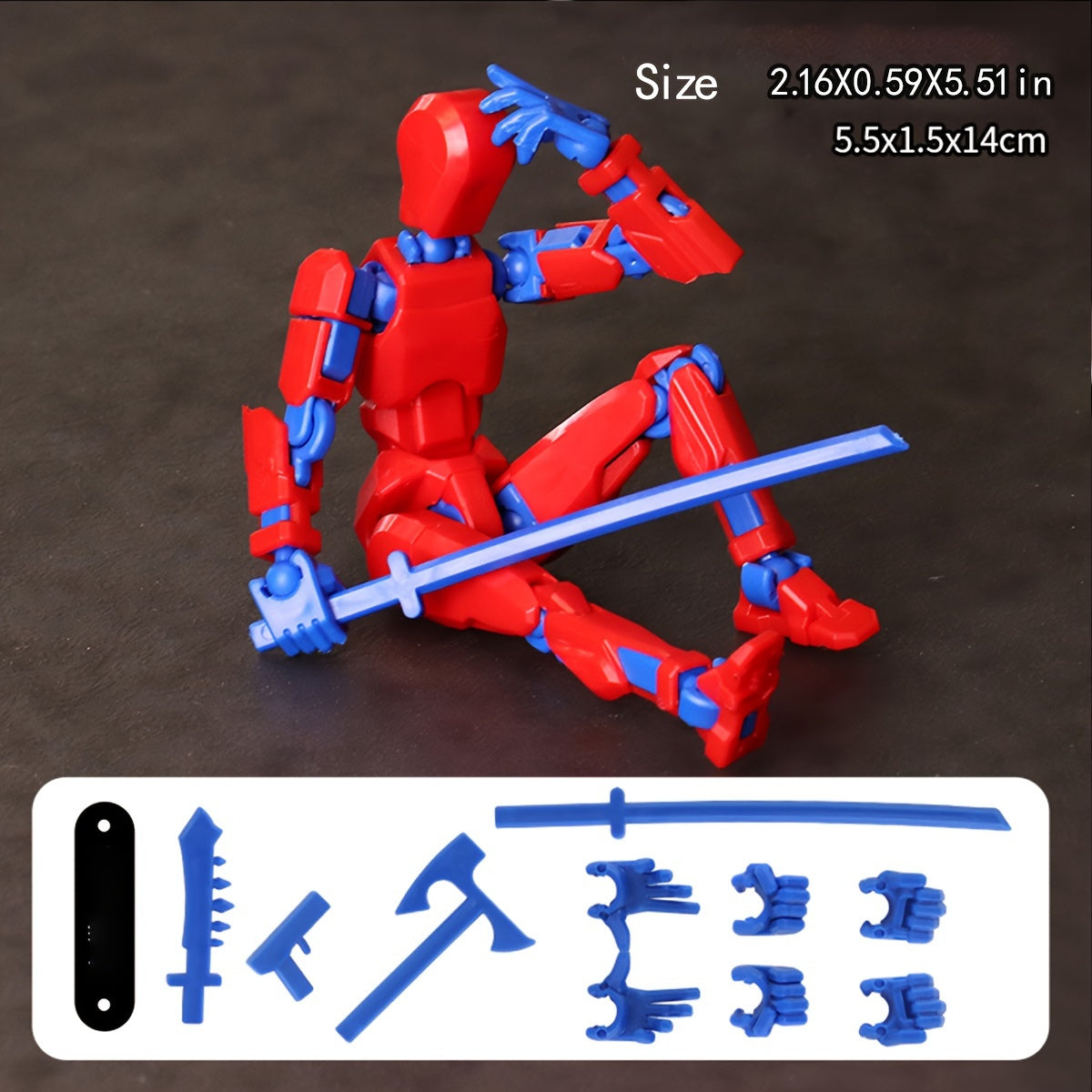 Articulated Robot Action Figure Toy for Creative Play with Colorful Design and Durable ABS Material