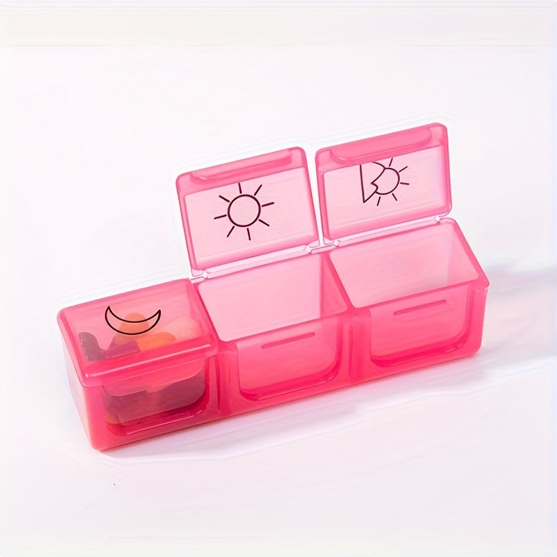 Large Capacity 21-Grid Pill Organizer Portable Plastic Medicine Storage Case