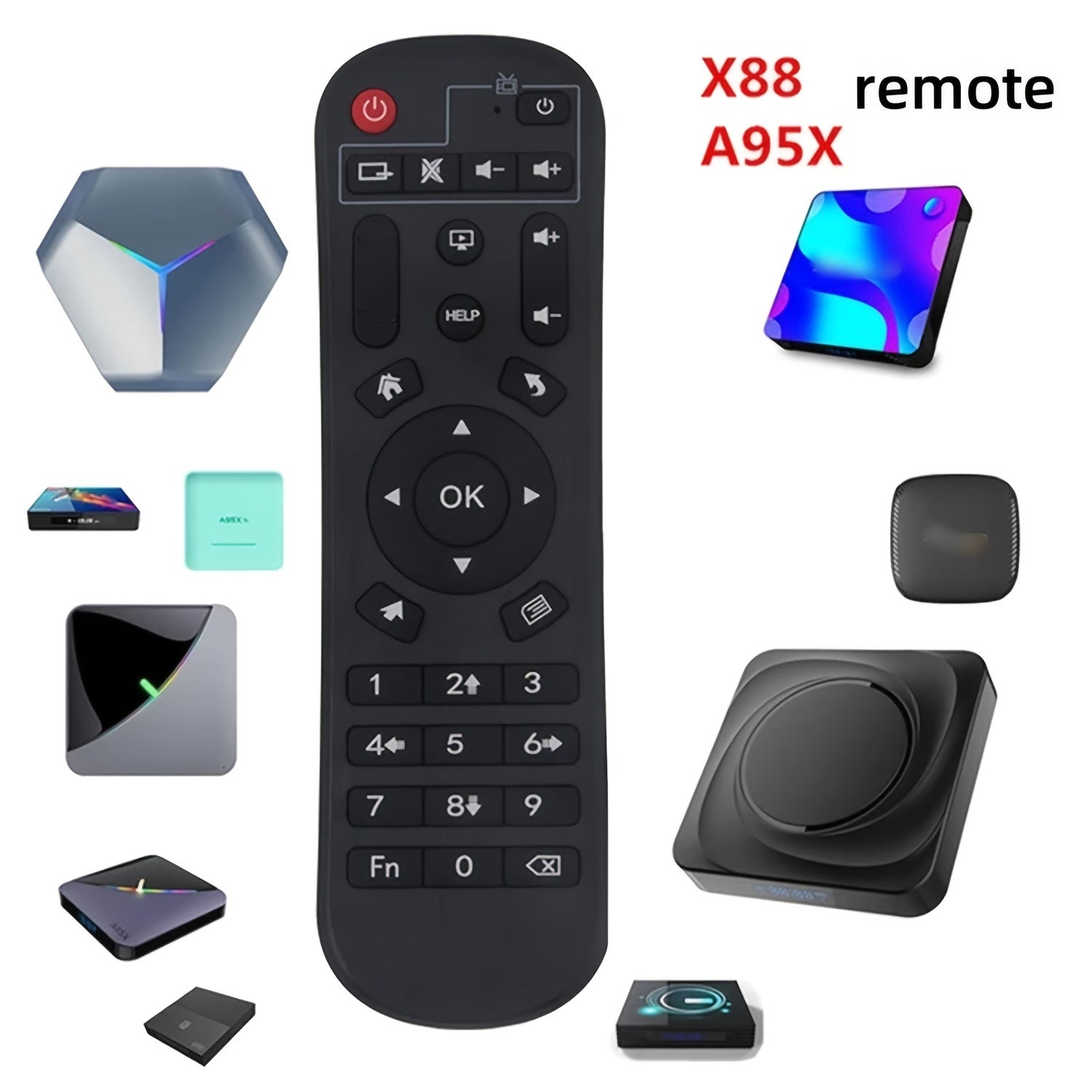 Control remoto universal con función de aprendizaje para caja de TV y dispositivos