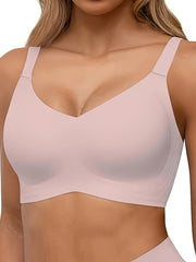 Women's Seamless Wireless Push-Up Sports Bra for Exercise and Fitness