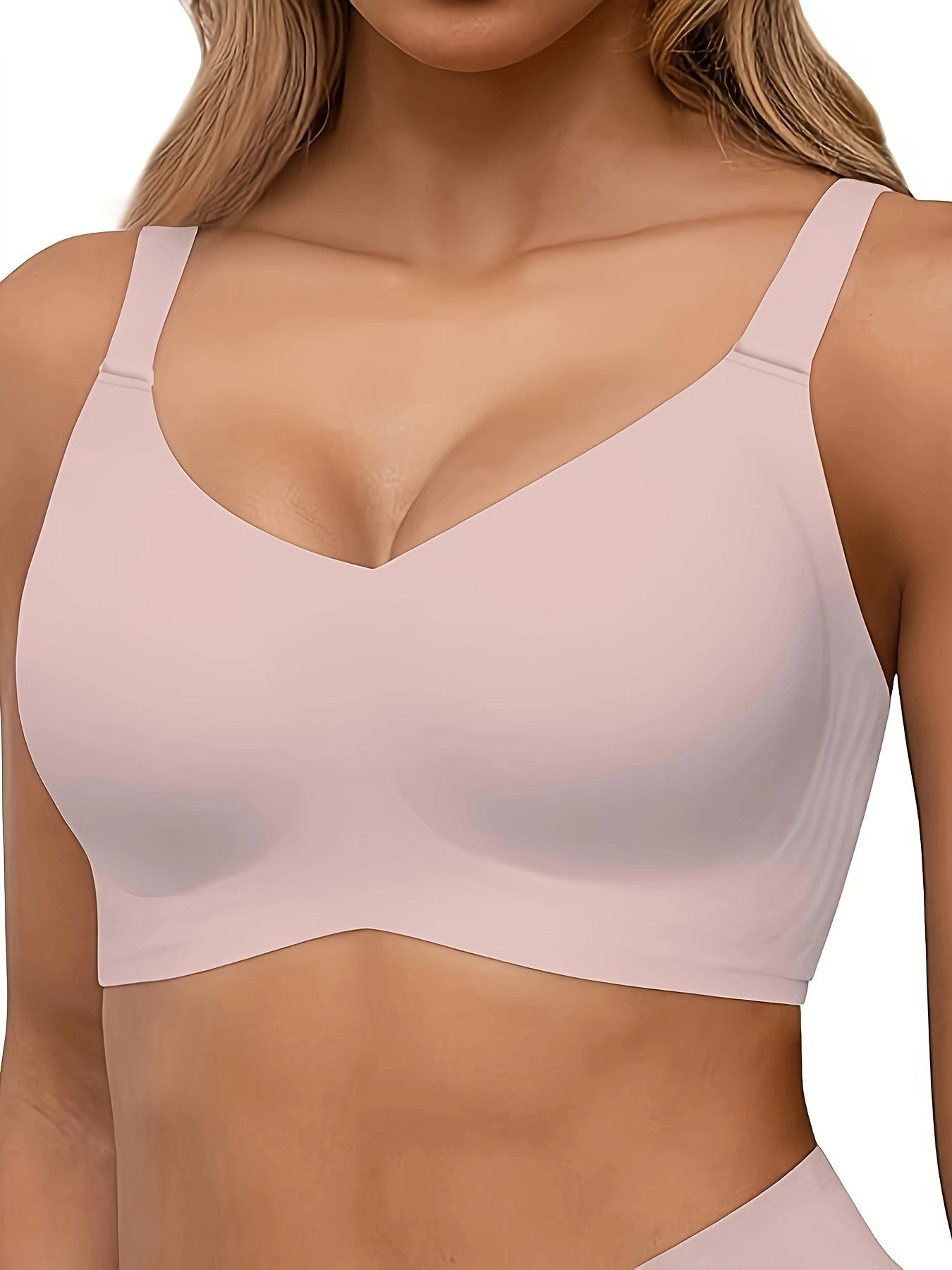 Women's Seamless Wireless Push-Up Sports Bra for Exercise and Fitness