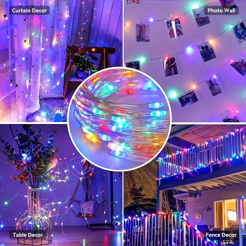 20m 200 LED USB-Powered Decorative String Lights with Remote Control for Indoor Outdoor Use