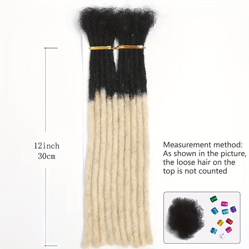 Men's Dreadlock Extensions 0.4cm 10 Strands Human Hair Braids