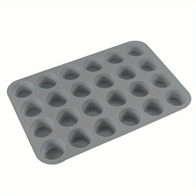 Silicone Baking Mold 24-Cavity Round for Cupcakes Muffins Puddings