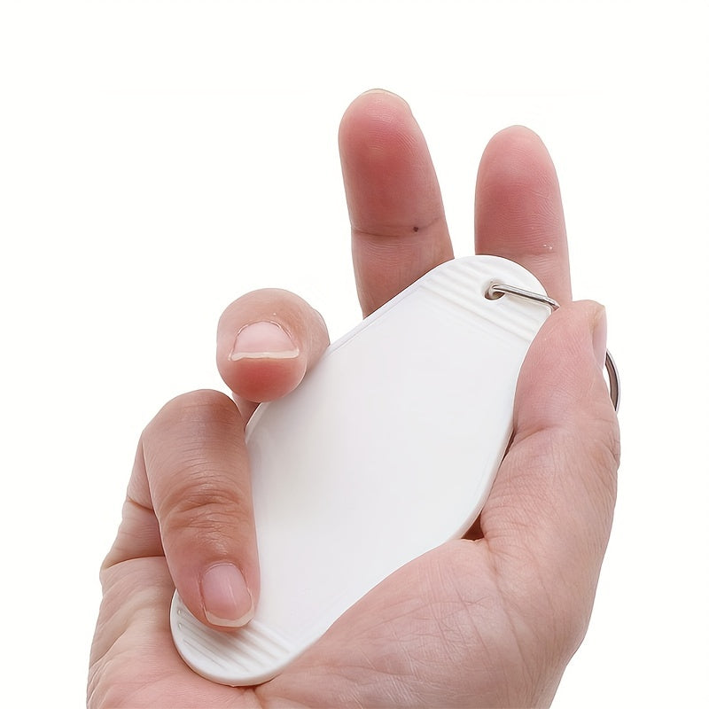 Pack of 30 Plastic Keychain Blanks for DIY Projects Heat Transfer Compatible