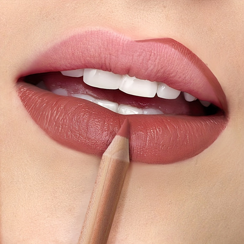 Set de perfiladores de labios mate impermeables para mujer, 24 colores, lápiz de labios de larga duración