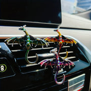 Avtomobil havo tozalovchi kliplar qanotli ajdar sirti sun'iy olmos bilan bezatilgan avtomobil ventilatsiya dekoratsiyasi