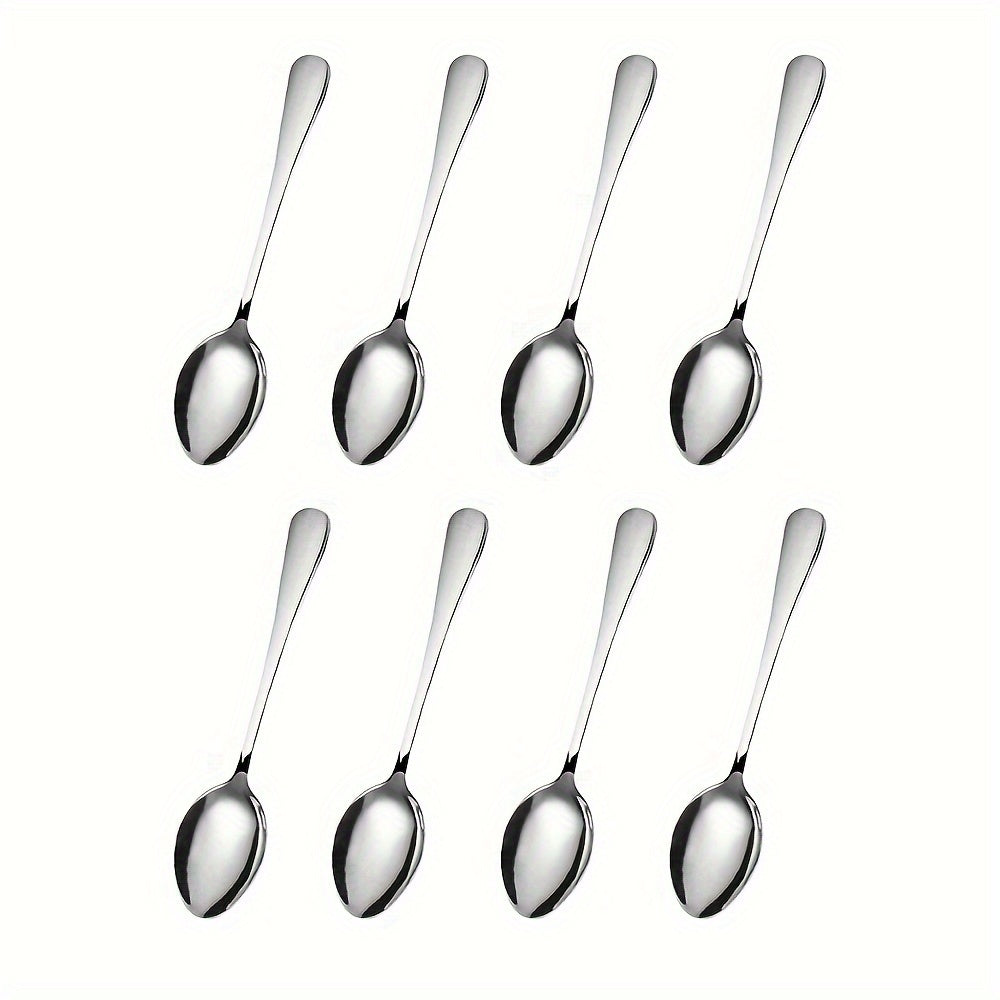 Set of 8 Stainless Steel Mini Coffee Spoons 5.39-Inch for Dessert Tea Ice Cream Kitchen