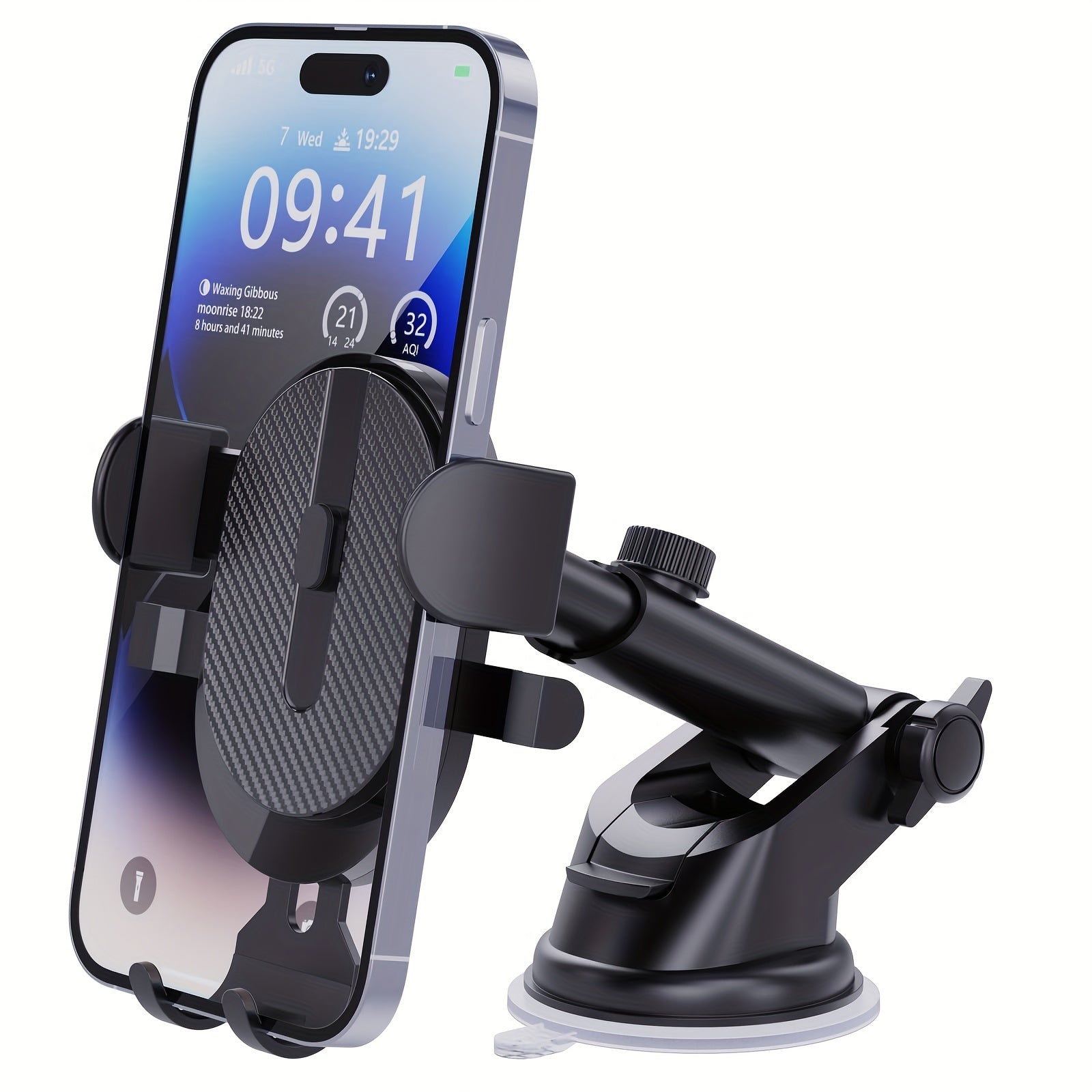 Adjustable Car Phone Holder Suction Cup Mount for All Phones and Vehicles