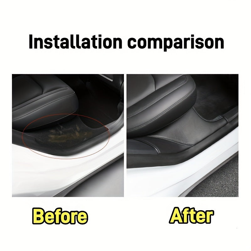 Rear Seat Protectors for Tesla Model Y Door Sill Guards and Pads