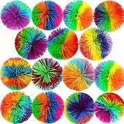 Sensory Toy Set for Kids and Adults Bouncy Rainbow Soft Balls