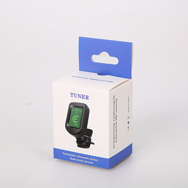 Хроматический клипс-гитарный тюнер для акустического, электрического, баса, скрипки, укулеле