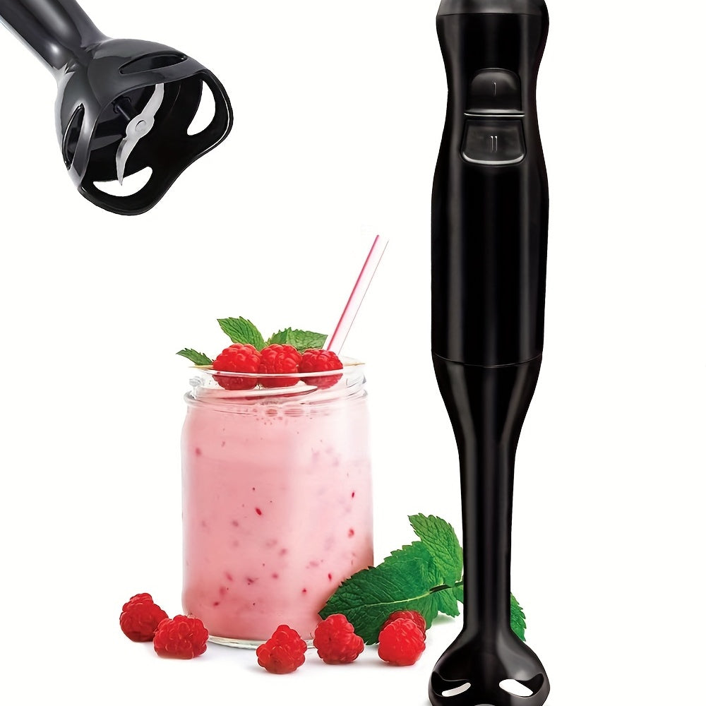 Black Electric Hand Blender 2-Speed Removable Stick for Purees Shakes Soups