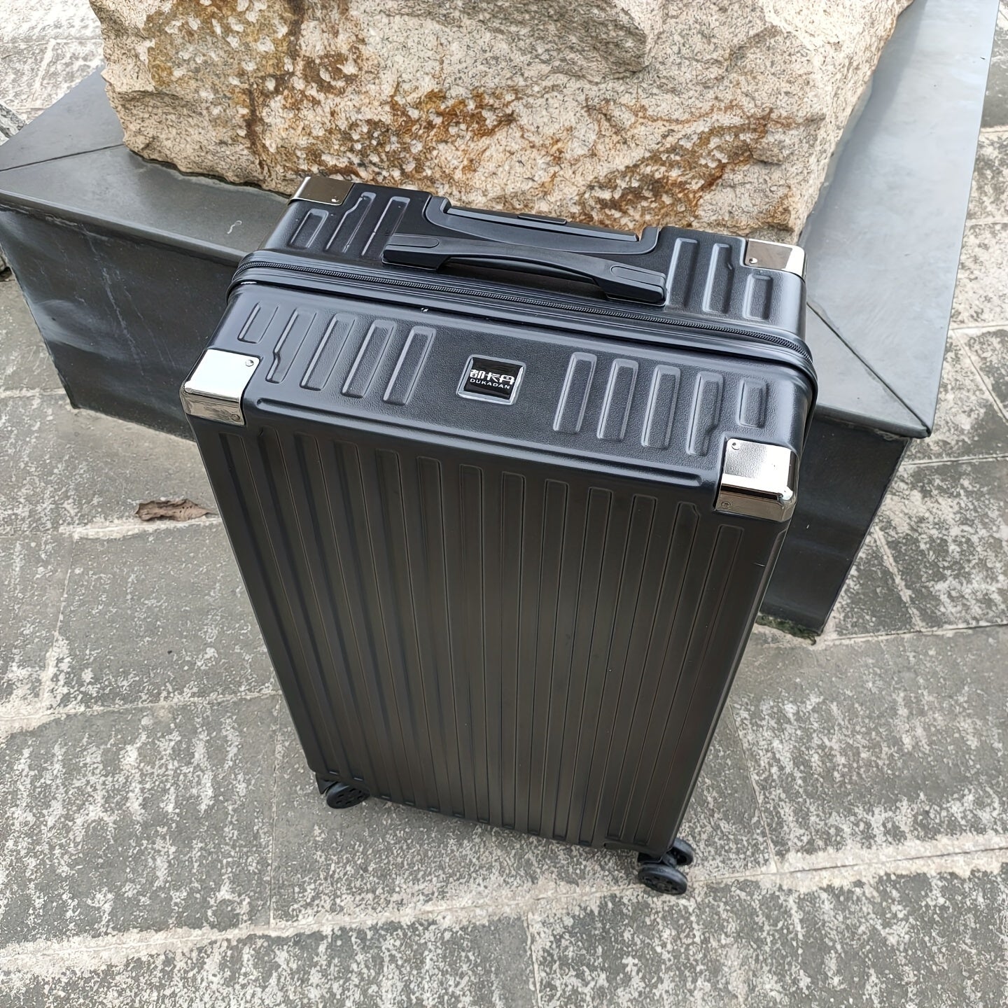 Juego de 3 maletas duras con ruedas para viajes en familia 28/32/34 pulgadas negro