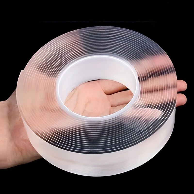 Transparent Nano Tape Washable Reusable Dual-Sided Adhesive for Home and Office