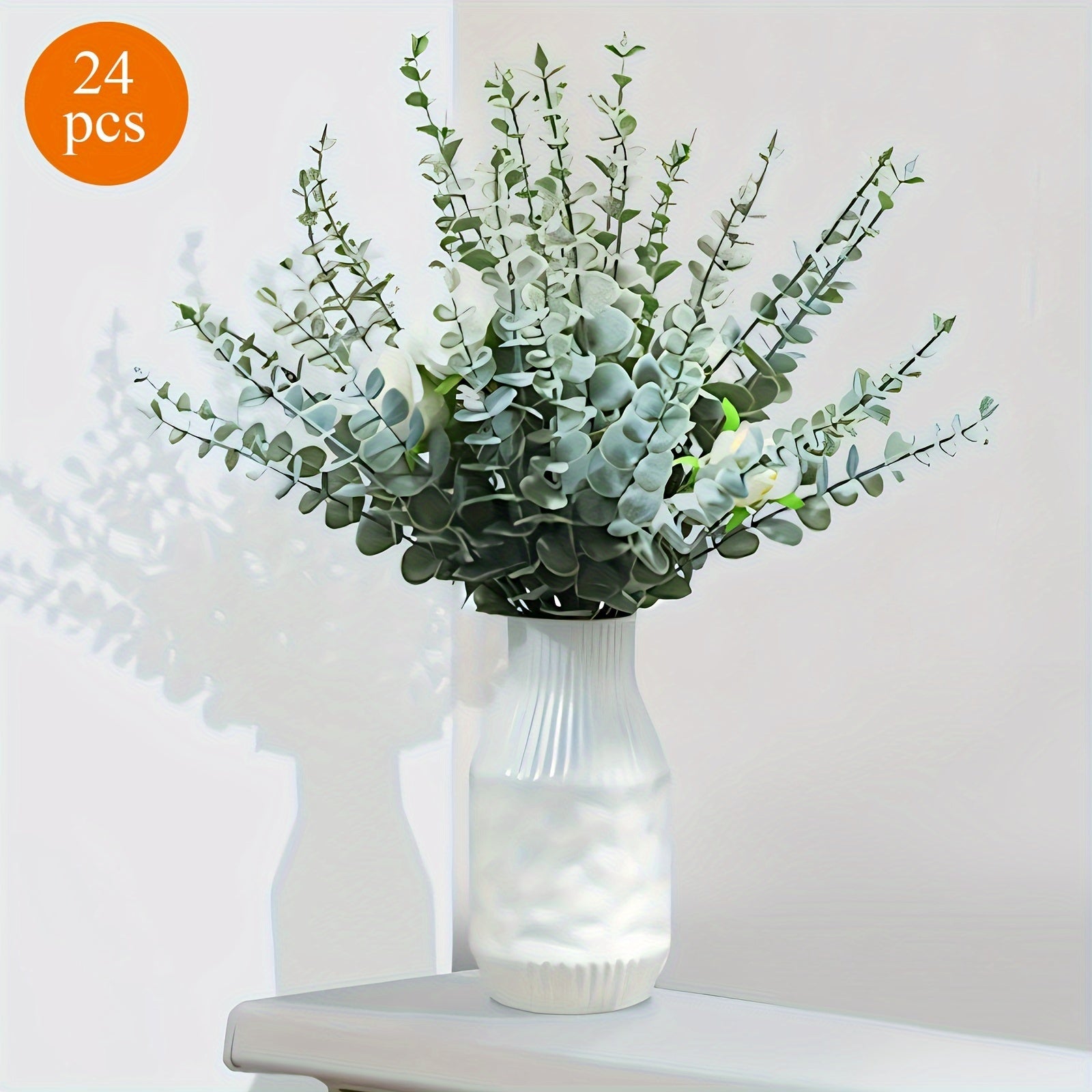 Artificial Eucalyptus Stems for Vase Wedding Bouquet Home Decor 12-48 Pack