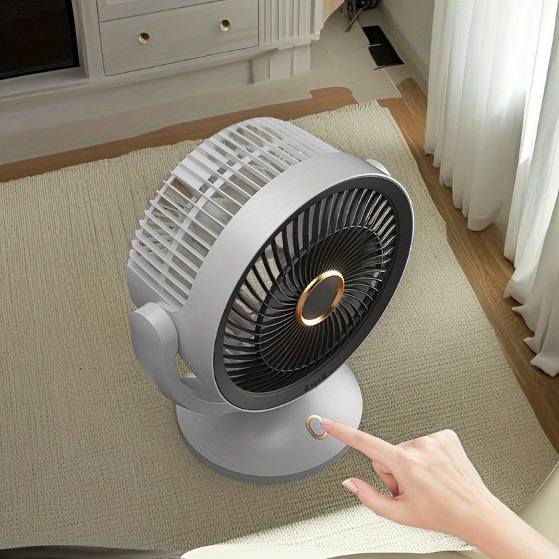 USB Desktop Fan with 4-Speed Settings, Removable Mesh Cover for Cooling Rooms