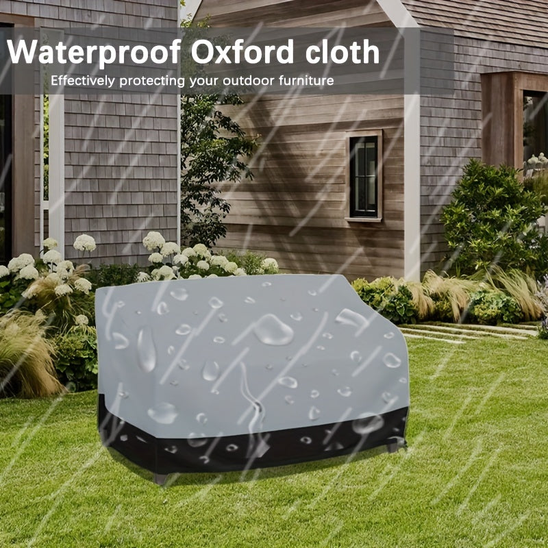 Funda para sofá exterior resistente a UV de alta resistencia para sofás dobles, para todas las estaciones, con cierre de cordón