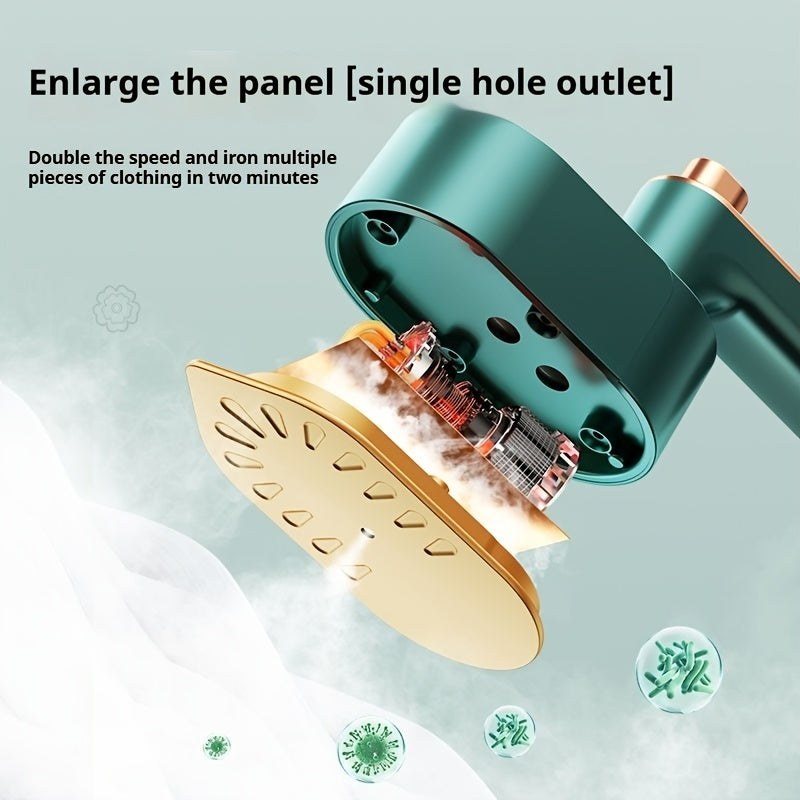 Yangi kelgan mini portativ qo'l steamir, kuchaytirilgan quvvat manbai bilan, 220V-240V Evropa ikki pinli ulagichi, uy va yotoqxona uchun.