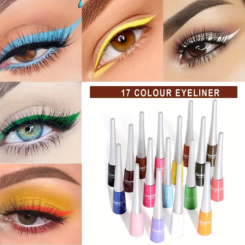 Women Waterproof Liquid Eyeliner Stick 17 Colors Fast Dry Rich Color