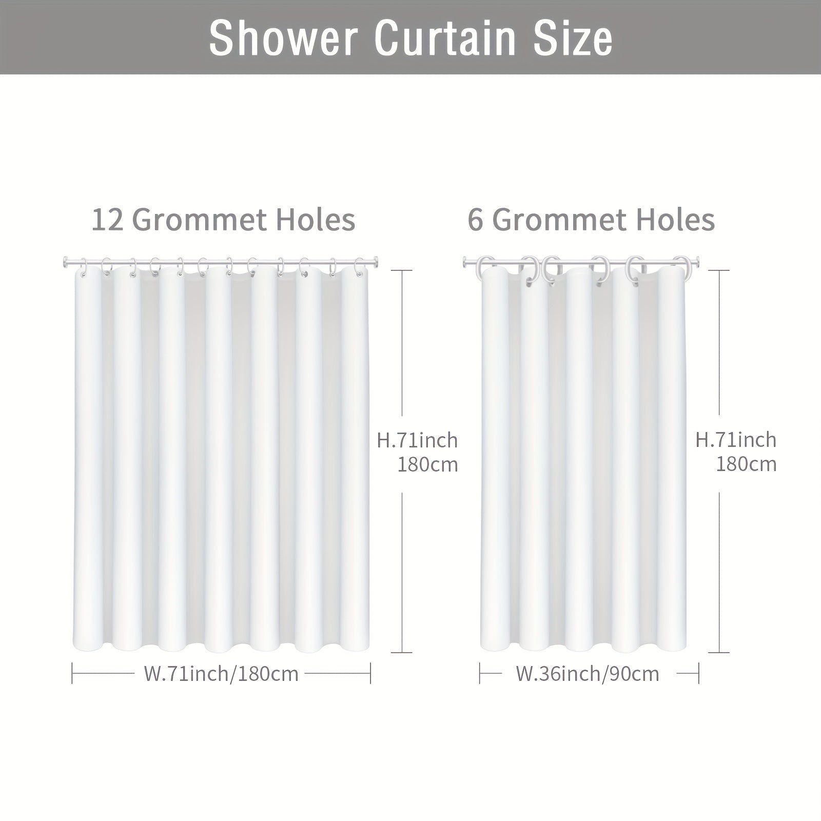 Plants Print Waterproof Shower Curtain with Hooks Decorative Bathroom Accessory