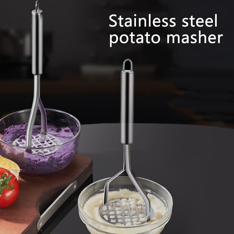Stainless Steel Potato Masher Food-Safe Kitchen Tool for Mashing Potatoes
