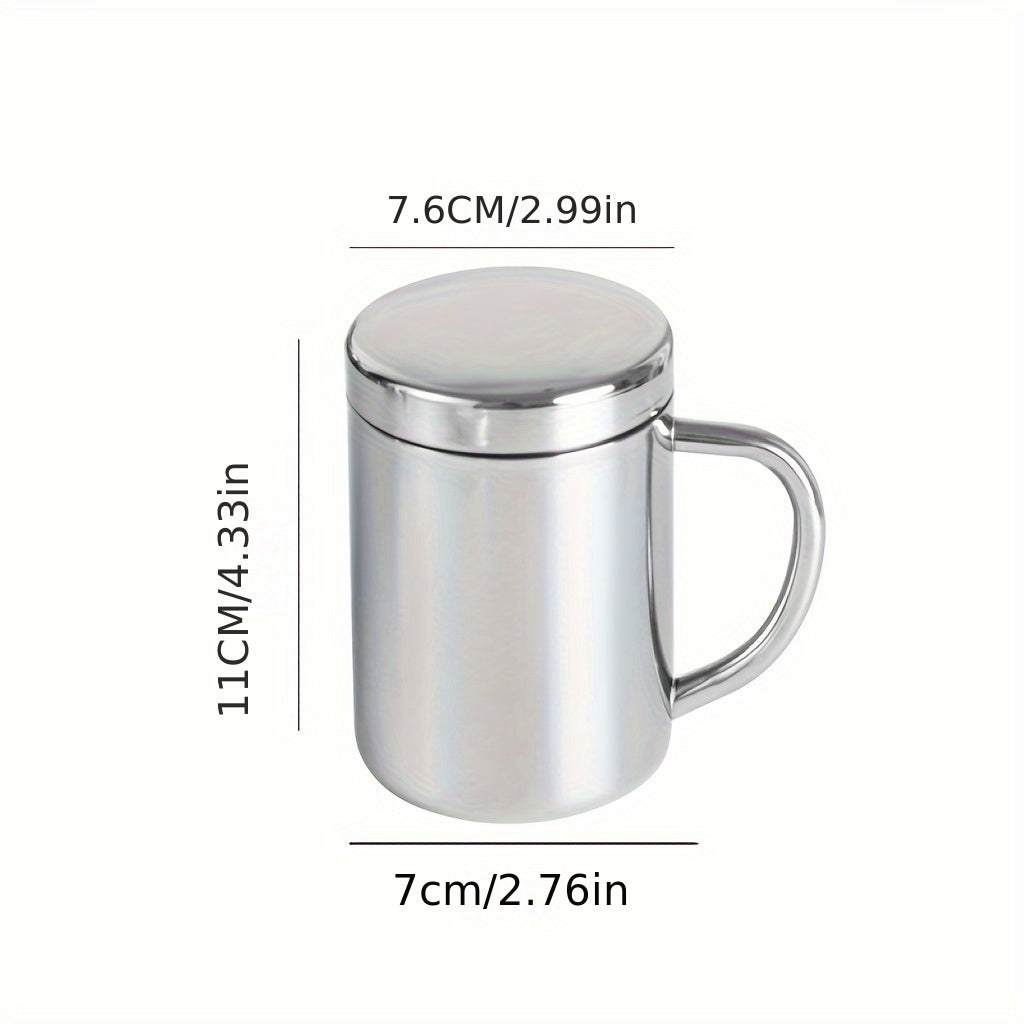 Stainless Steel Coffee Mug with Lid Double Wall Insulation Drinkware Gift