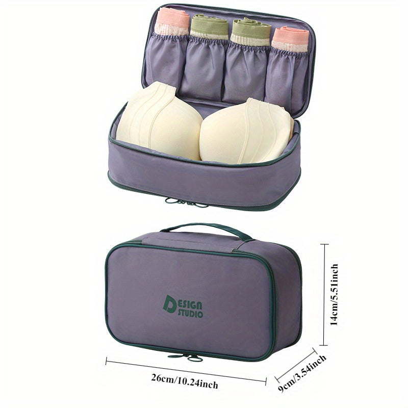 Bolsa organizadora de viaje 3 en 1 de gran capacidad de poliéster para ropa interior, calcetines y accesorios