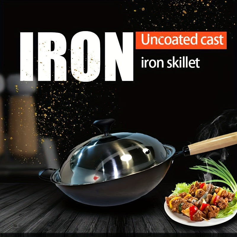 Cast Iron Dutch Oven Hammered Finish Non-Stick Versatile Round Casserole Durable Cookware