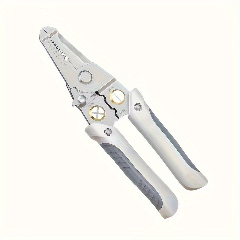 Alicates de acero inoxidable de uso pesado, pelacables, herramienta multifunción para electricistas