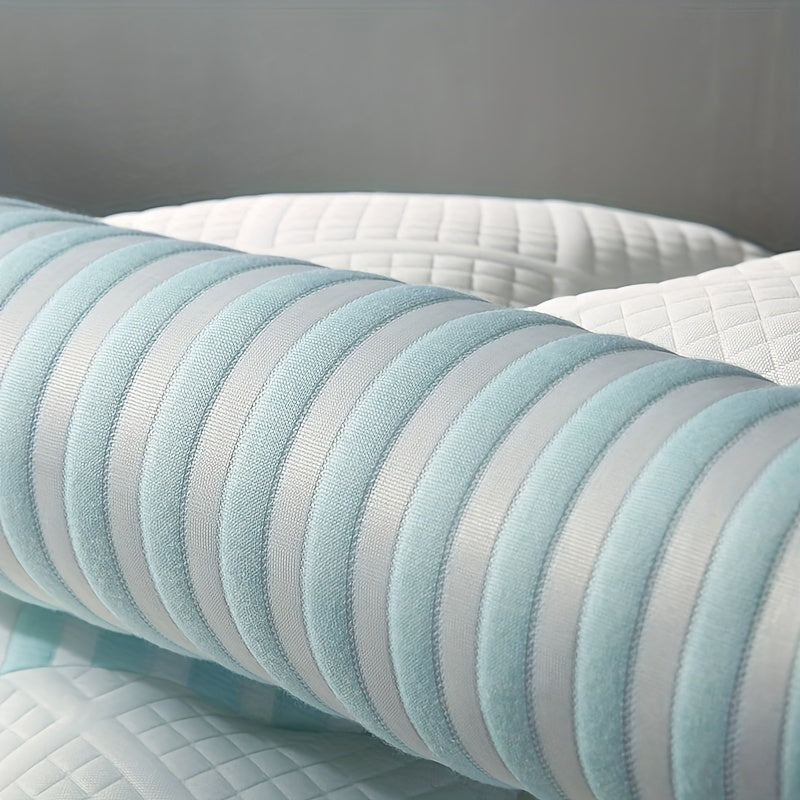 Ergonomic Knitted Deep Sleep Pillow for Neck Support with Massage Core Medium Soft Polyester for Adults 14+