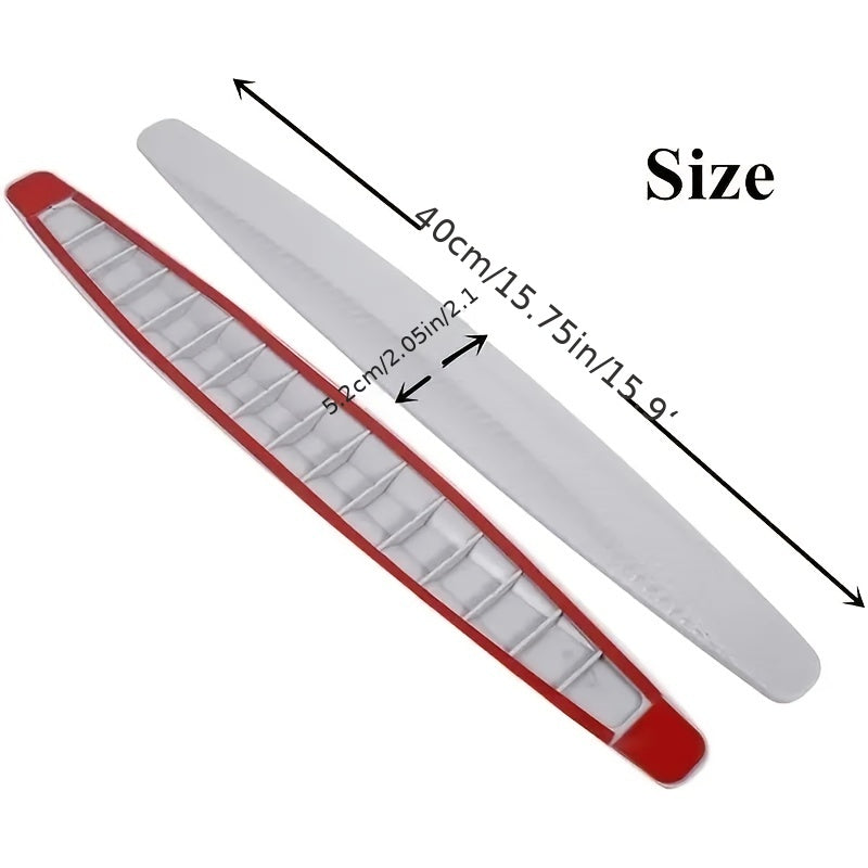 2pcs Car Front Rear Bumper Anti-Collision Strip Durable Scratch-Resistant