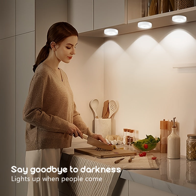 Lámpara LED inteligente recargable para pared con brillo ajustable y sensor de movimiento