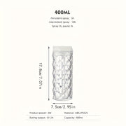 USB Night Light Humidifier Aromatherapy Diffuser with Colorful LED Geometric Design for Bedroom Office Classroom