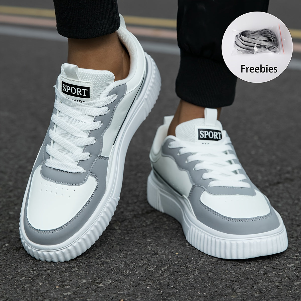 Erkaklar uchun yangi moda krossovkalari, vintage/ko'cha uslubida, barcha mavsumlar uchun nafas oladigan va qulay, shoelace bilan yopish.