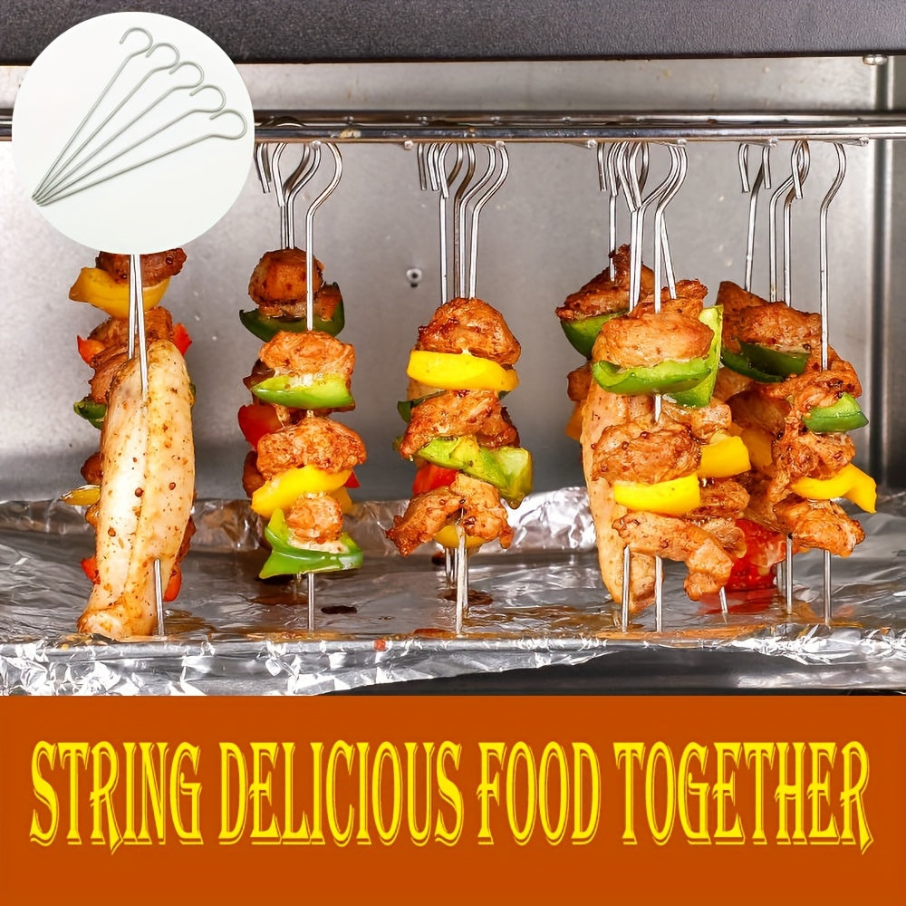 10 o 20 piezas de pinchos de acero inoxidable para hornear y barbacoa