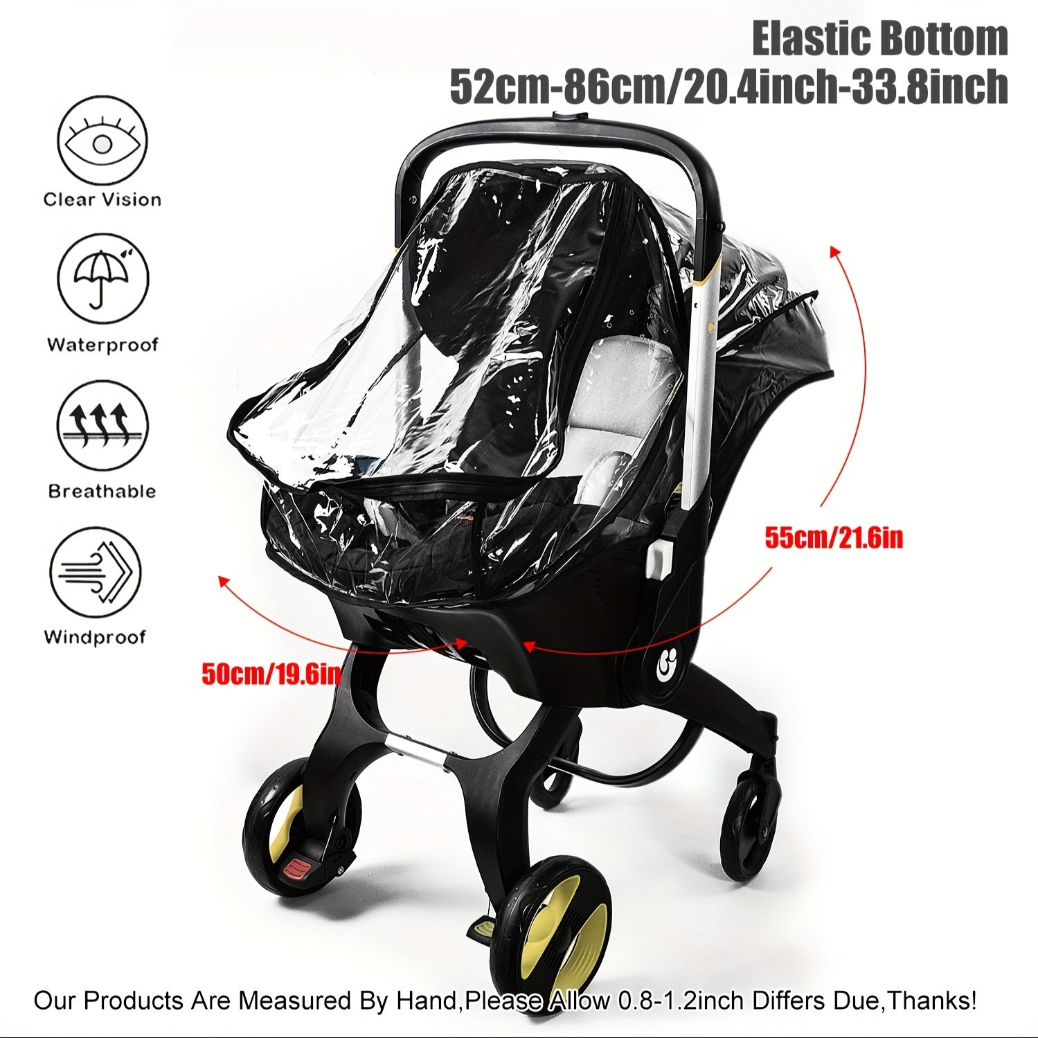Universal Baby Stroller Rain Cover Waterproof Windproof Dust Snow Shield