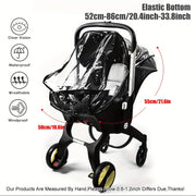 Universal Baby Stroller Rain Cover Waterproof Windproof Dust Snow Shield