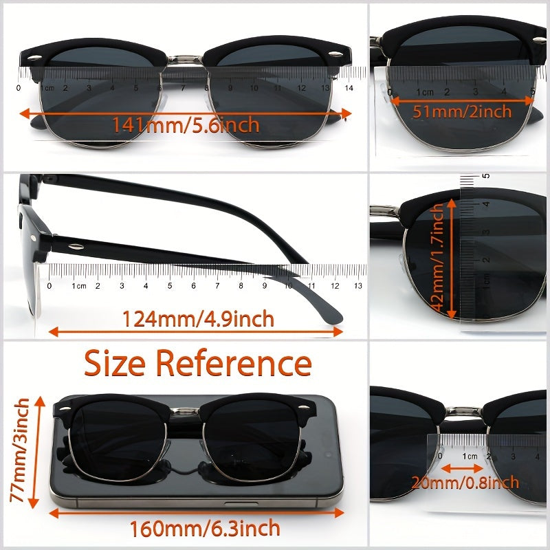 Men's Oval Sunglasses with UV Protection for Travel and Casual Wear