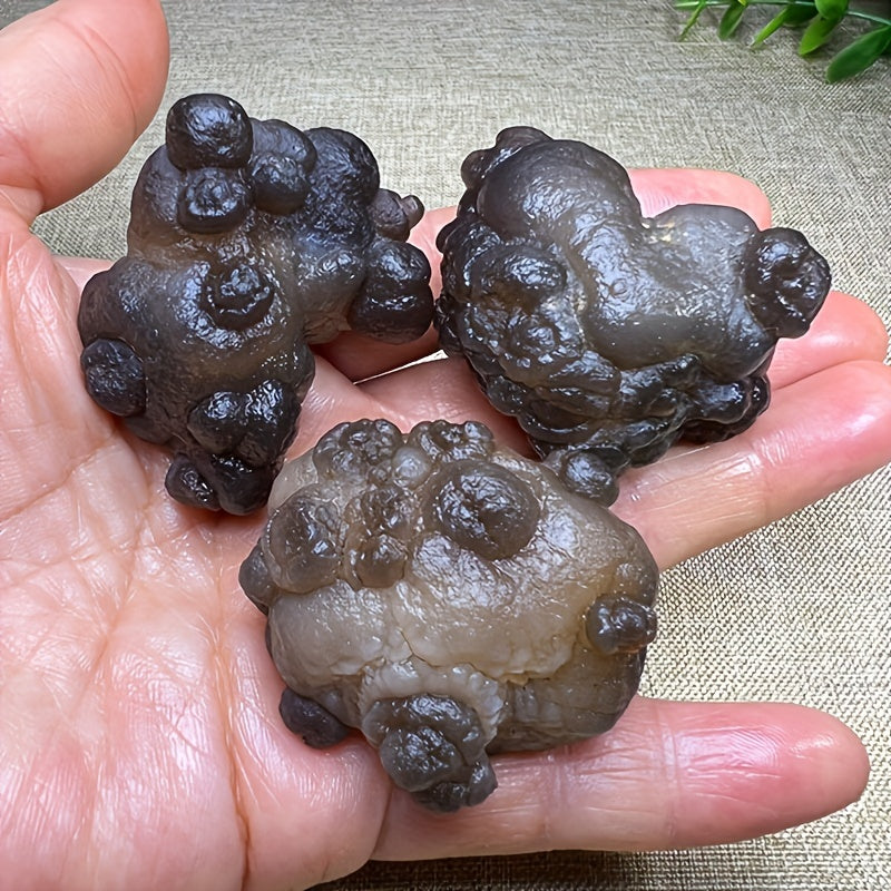 Natural Pictographic Agate Geode with Quartz Crystal Stone