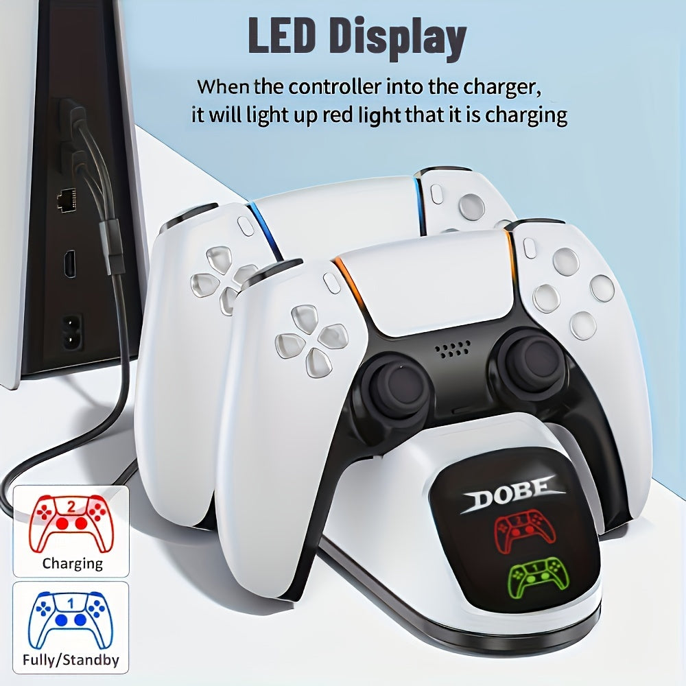 PS5 DualSense Charging Station with Dual Stand Fast Charge Slim Controller Accessory