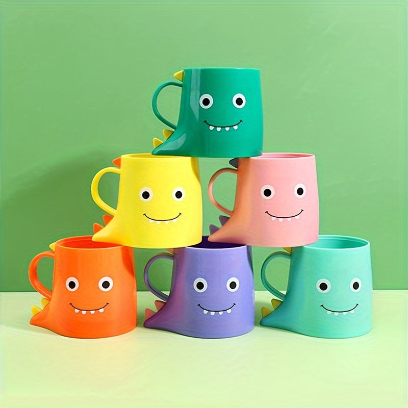 Vaso de enjuague bucal con patrón de dinosaurio y asa para uso en baño