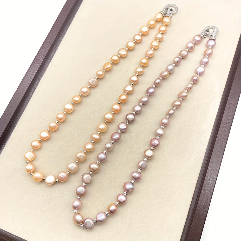 Freshwater Pearl Necklace for Women Baroque Style Autumn Winter Elegant Jewelry