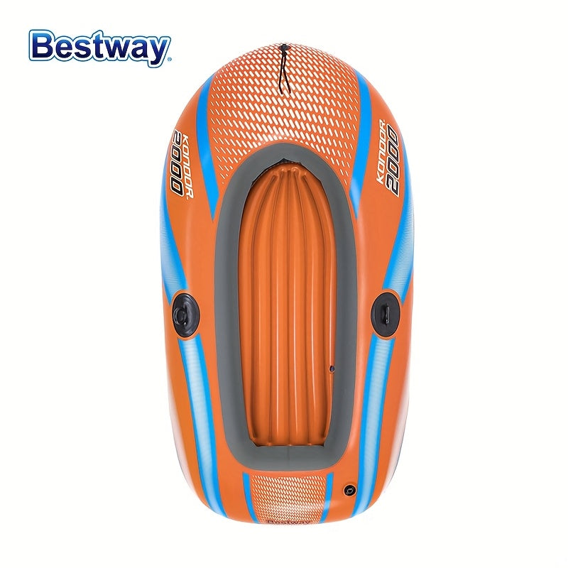 Inflatable Kayak for 1-3 People with Fast Inflation System and Rudder Orange PVC