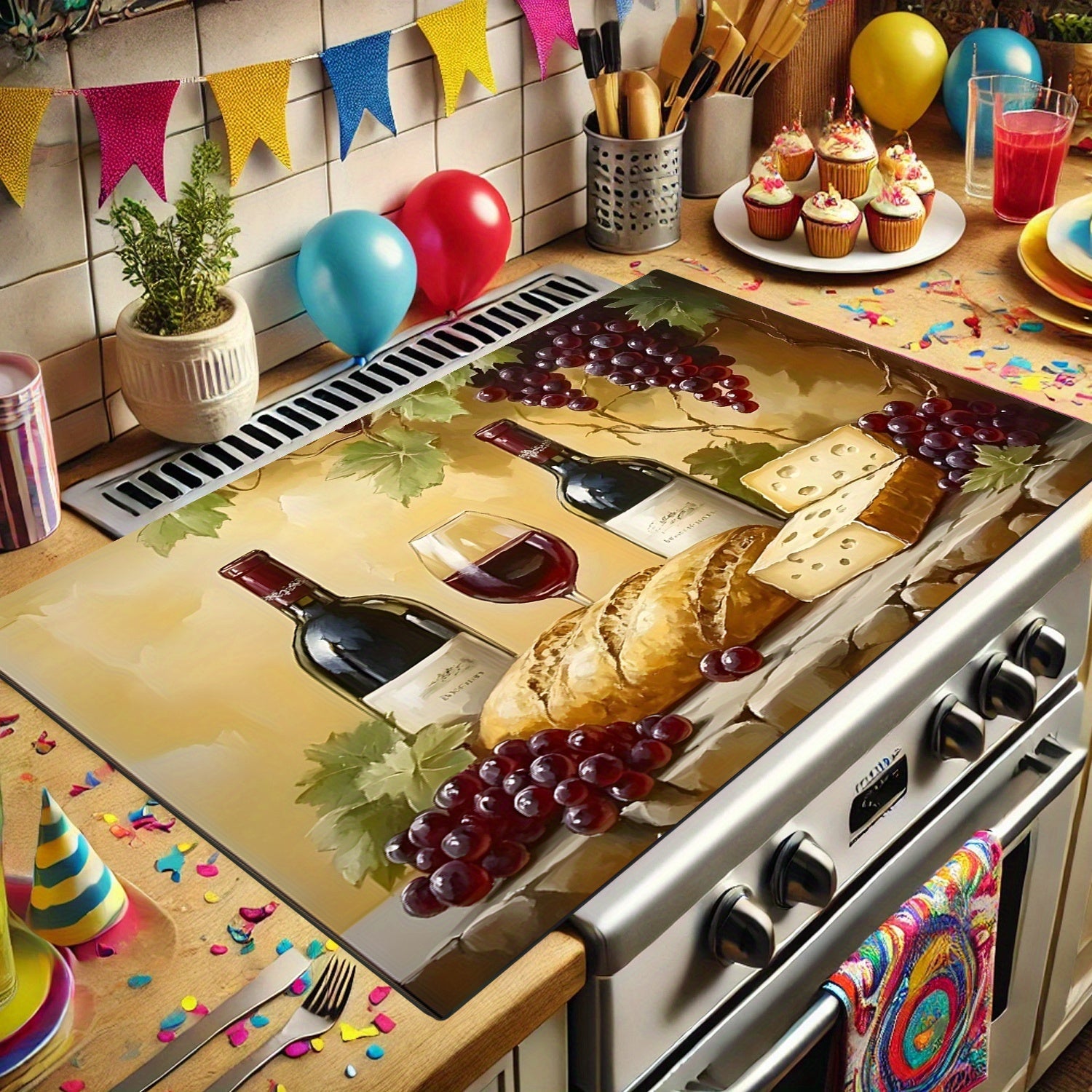 Полиэстеровая крышка для плиты с противоскользящим, царапиноустойчивым покрытием для варочных панелей и бытовой техники